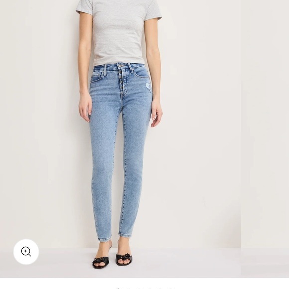 Good American Light Blue Ankle Jeans - Picture 1 of 9